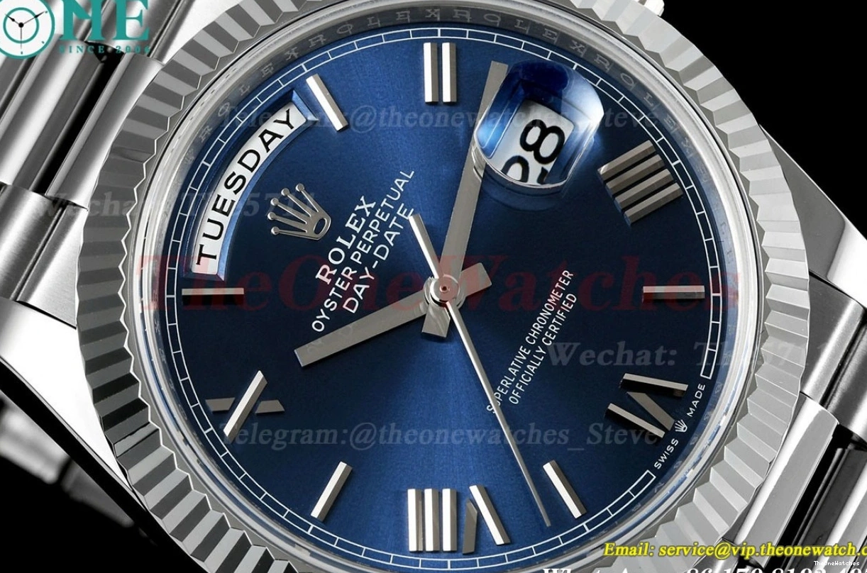 40mm SS Weight) Blue NOOB DayDate Rmn SS A2836(Gain 228239 0422